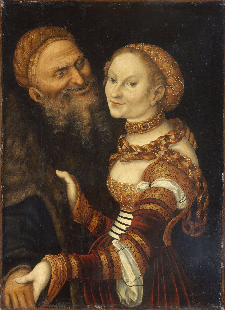 Cortesana y hombre viejo de Lucas Cranach the Elder