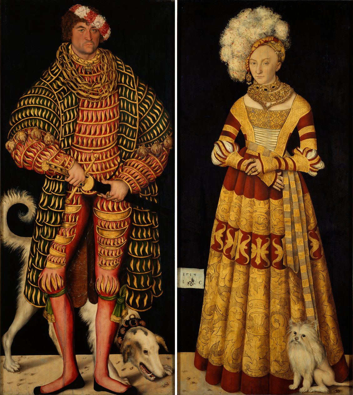 Doble Retrato del Duque Enrique el Piadoso y su Esposa la Duquesa Catalina de Mecklemburgo de Lucas Cranach the Elder