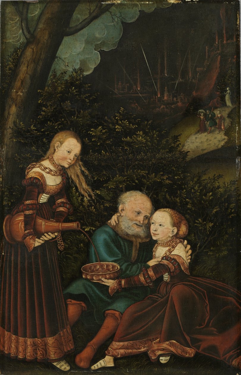 Lot y sus hijas de Lucas Cranach the Elder