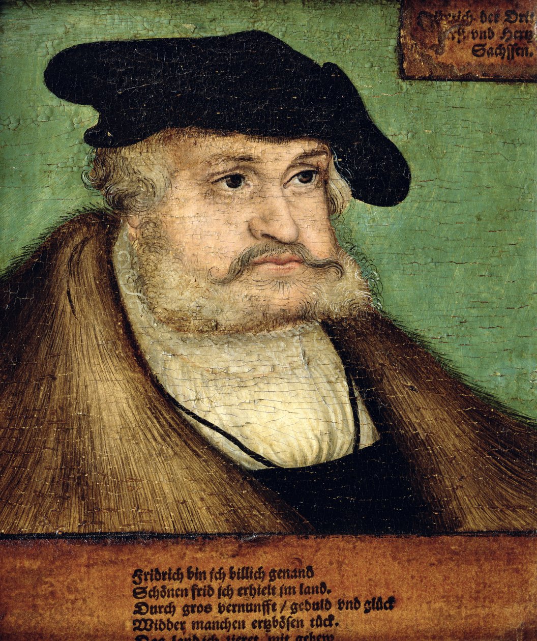 Retrato de Federico III (1463-1525) Elector de Sajonia, 1532 de Lucas Cranach the Elder