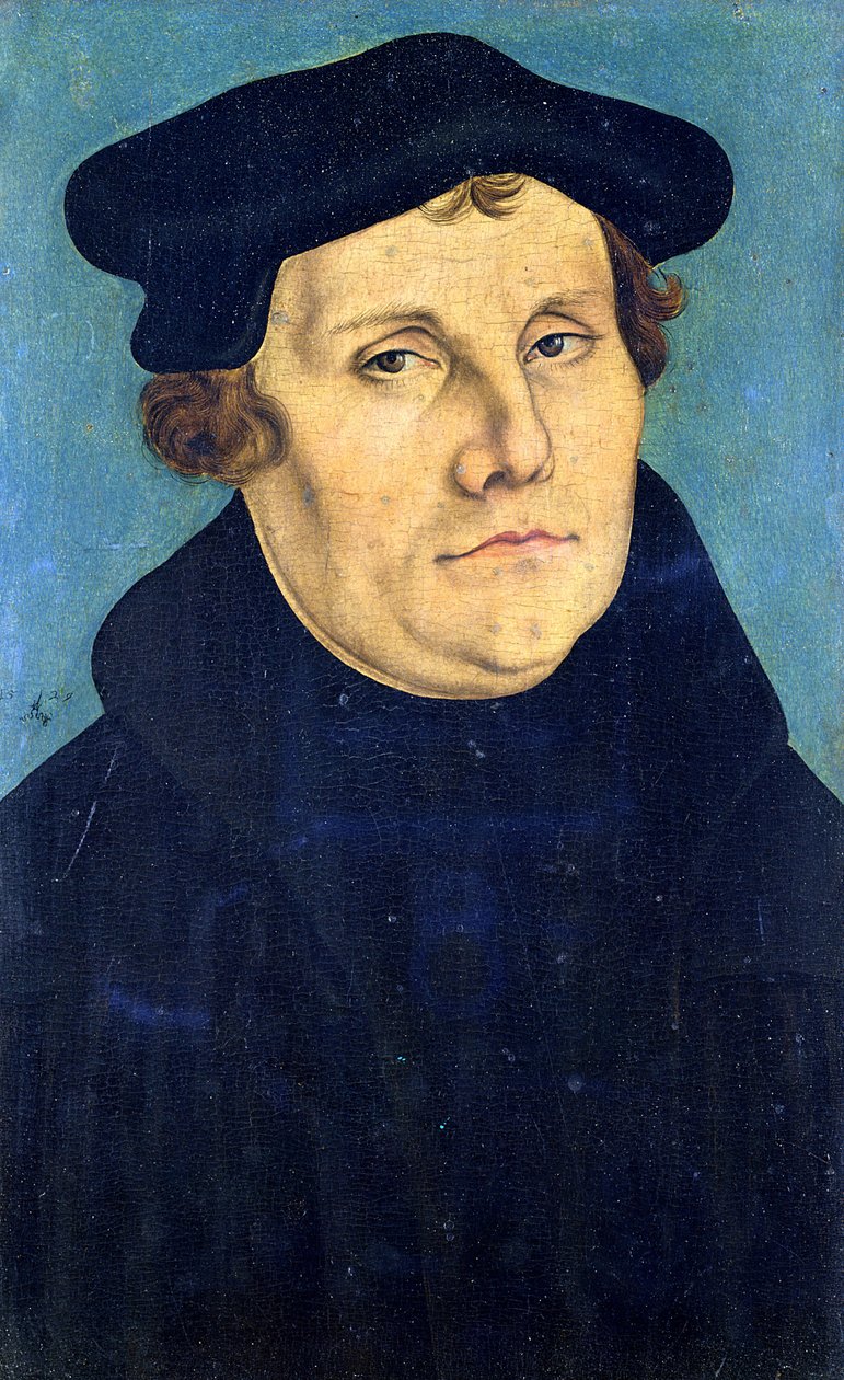 Retrato de Martin Luther (1483-1546) de Lucas Cranach the Elder