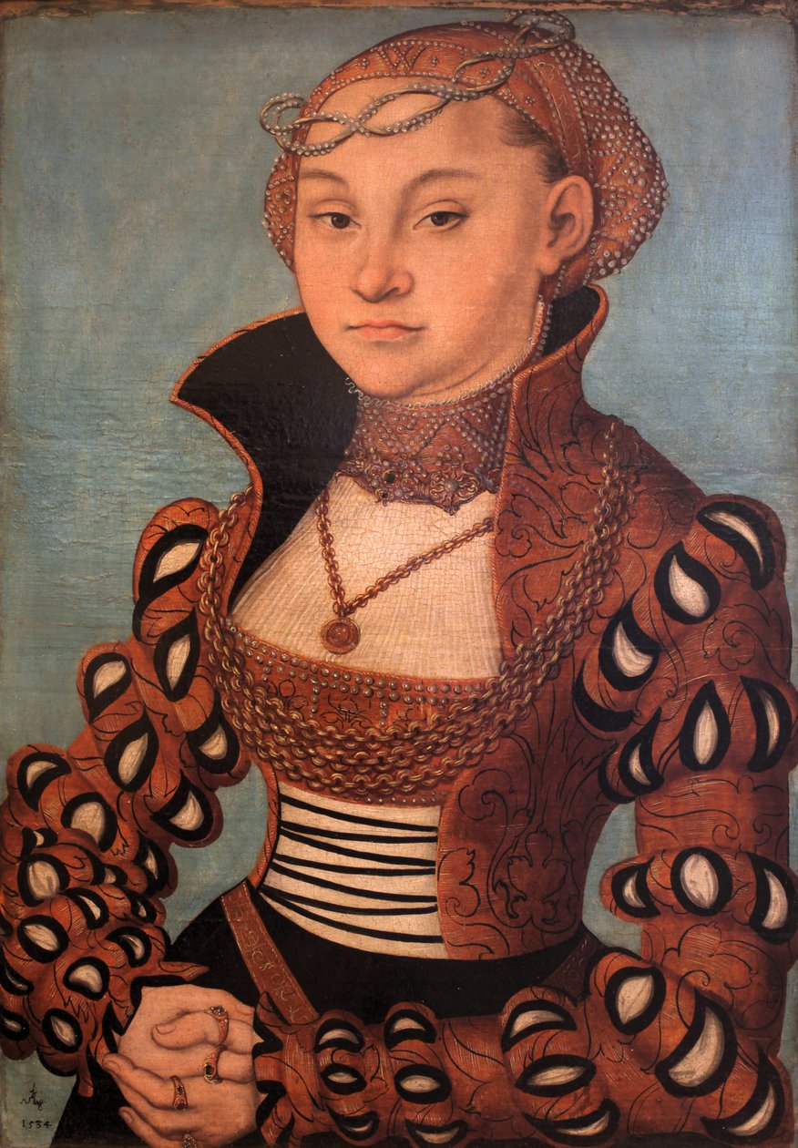Retrato de una dama noble sajona de Lucas Cranach the Elder