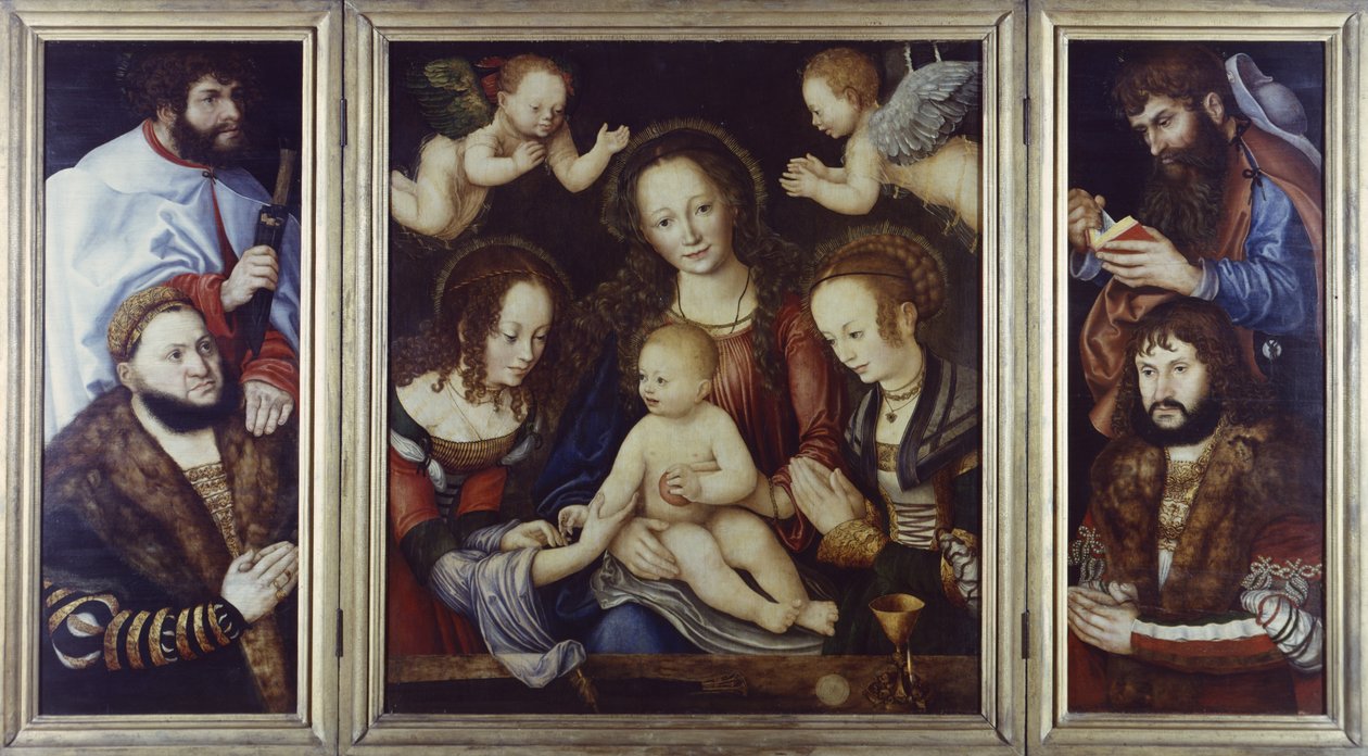 Retablo principesco, 1510-12 de Lucas Cranach the Elder