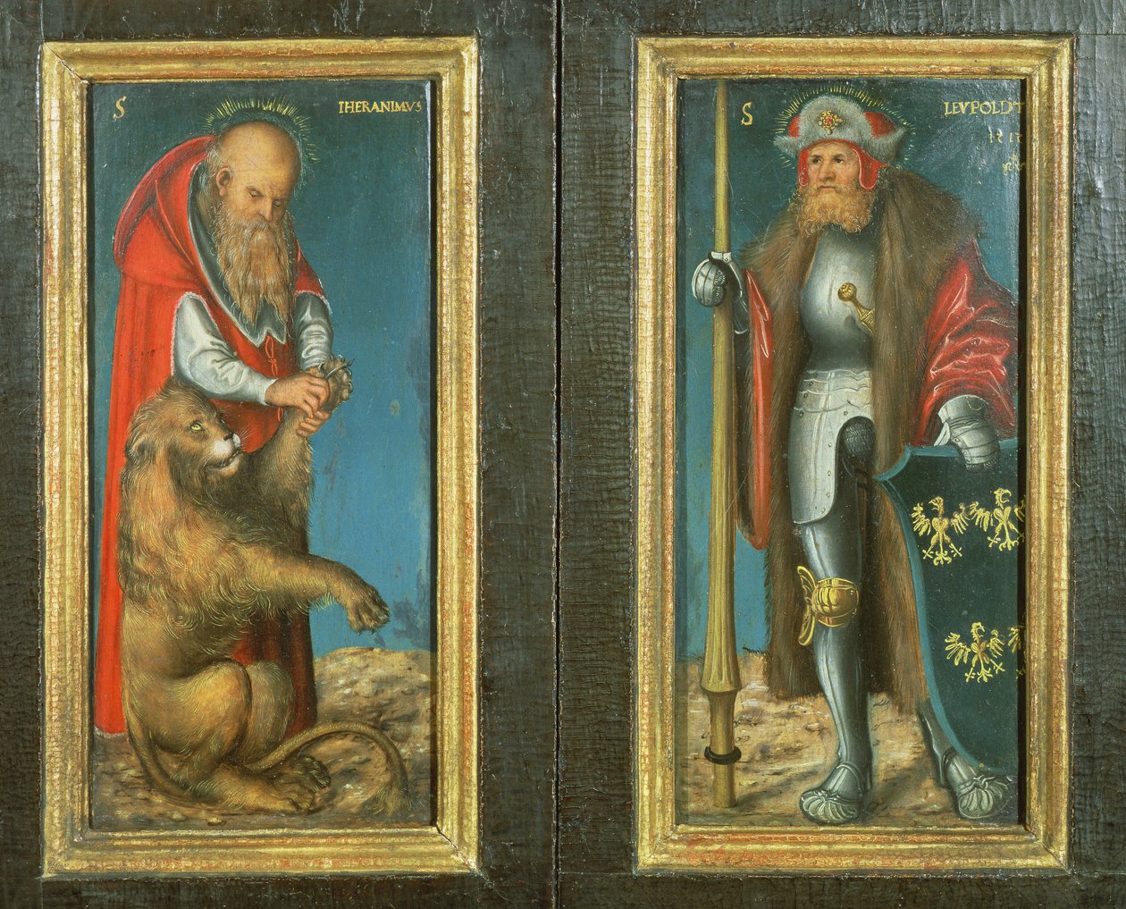 San Jerónimo y San Leopoldo, 1515 de Lucas Cranach the Elder