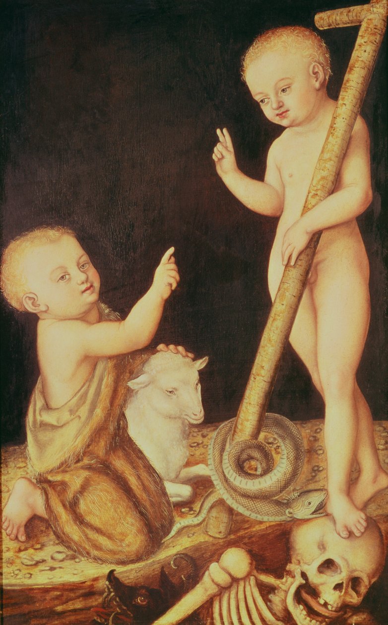 El Niño Cristo Triunfando sobre la Muerte y el Niño San Juan Bautista de Lucas Cranach the Elder