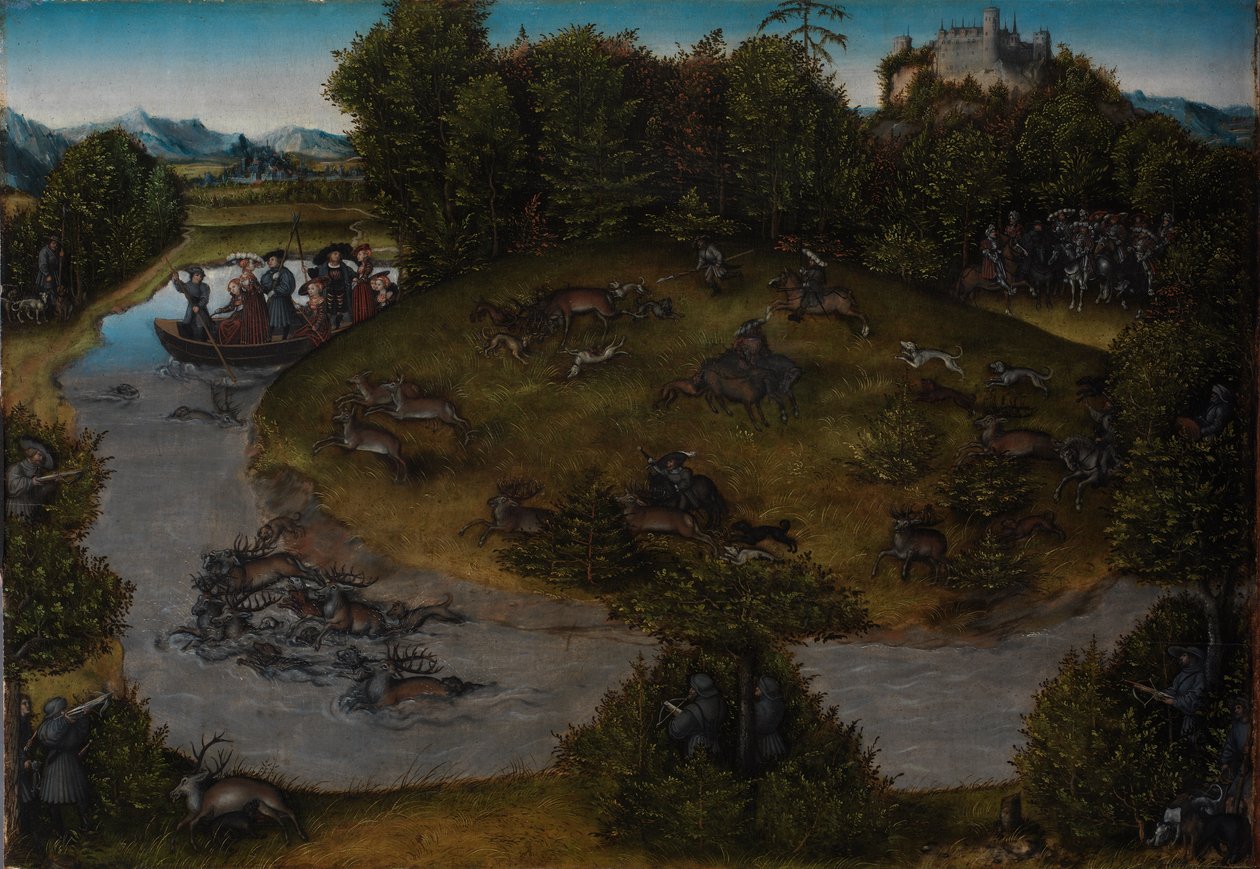 La Caza del Ciervo del Elector Federico el Sabio de Lucas Cranach the Elder