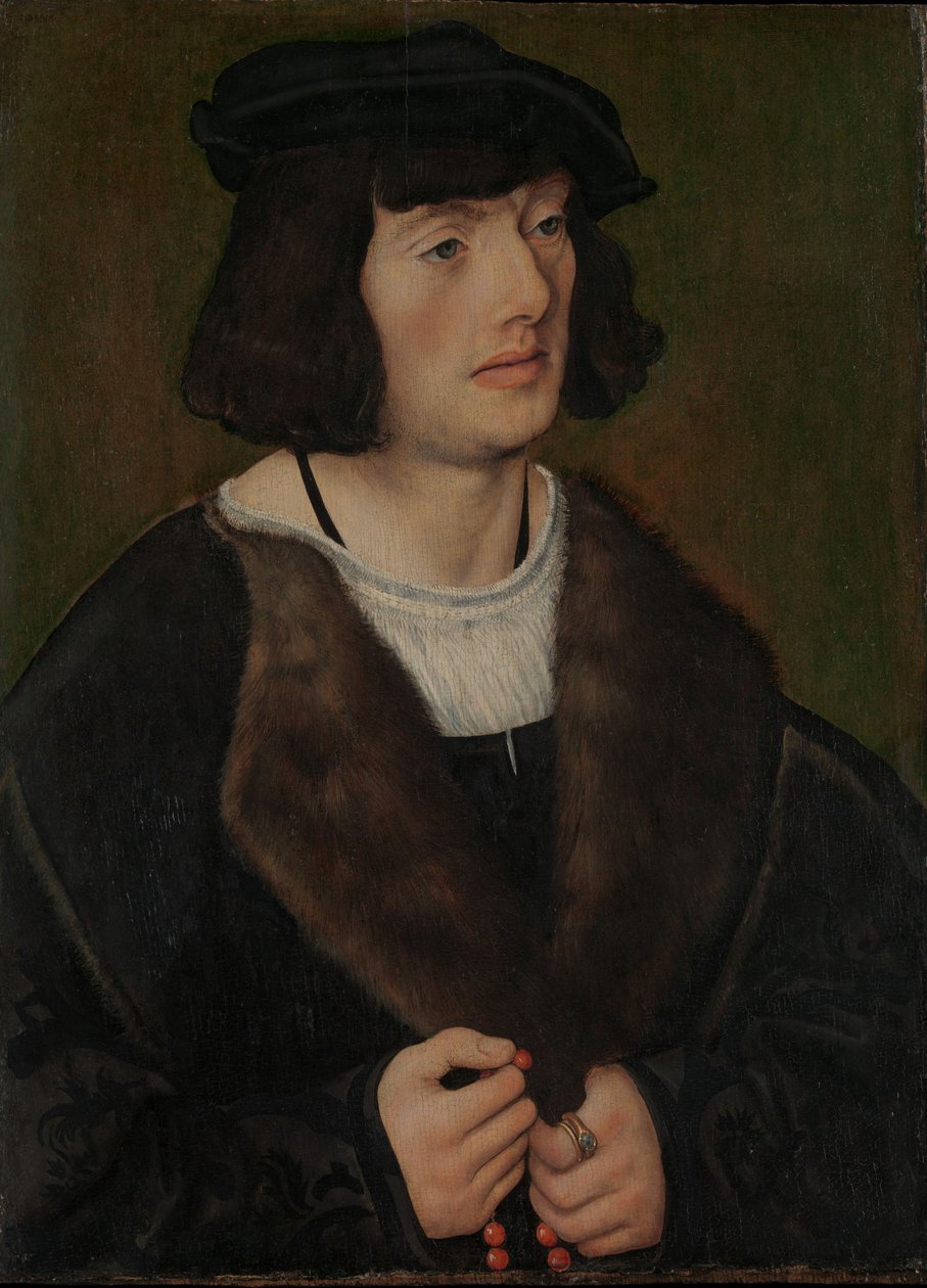 Retrato de un hombre con un rosario, c.1508 de Lucas Cranach the Elder