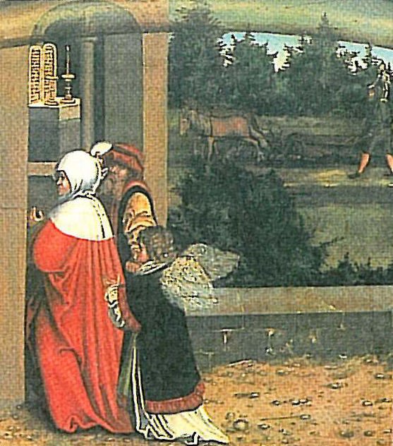 Los Diez Mandamientos tercer mandamiento (detalle) de Lucas Cranach the Elder