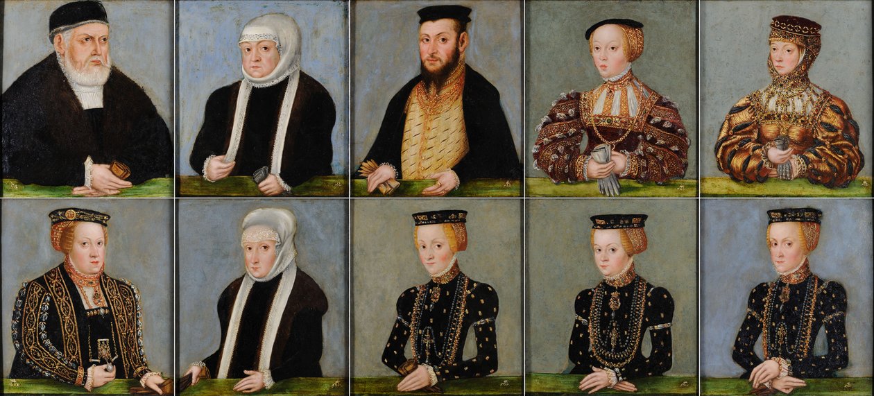 Familia de Segismundo I Jagellón, Rey de Polonia de Lucas Cranach the Younger