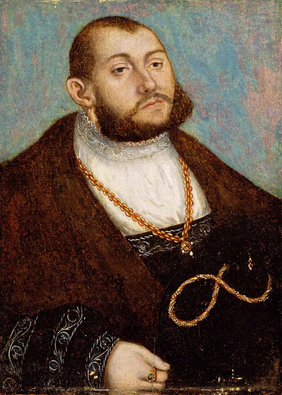 Retrato del Elector Johann Friedrich el Magnánimo (1503-53) de Sajonia, c.1530 de Lucas Cranach the Elder