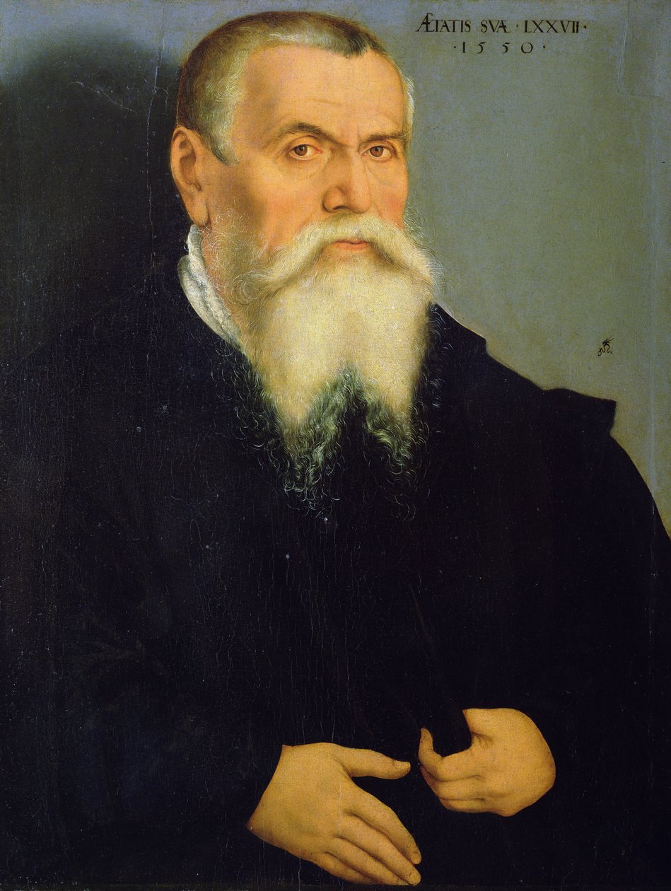 Autorretrato, 1550 de Lucas Cranach the Elder