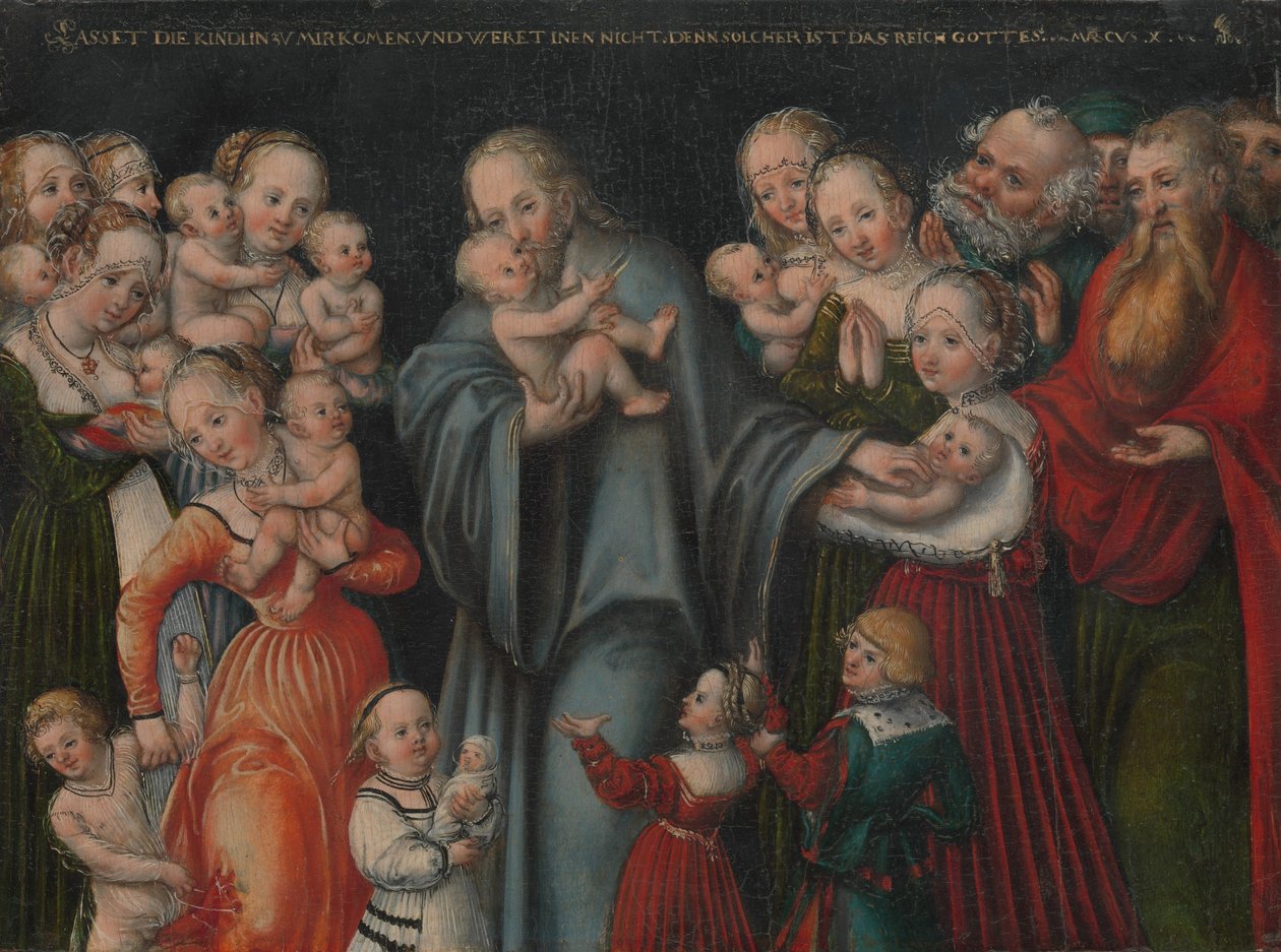 Cristo Bendiciendo a los Niños de Lucas the Younger Cranach