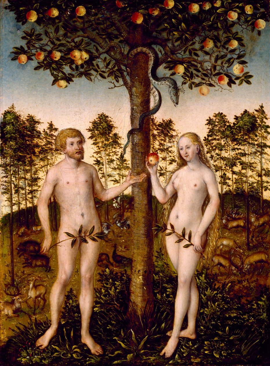 La caída del hombre, 1549 de Lucas the Younger Cranach