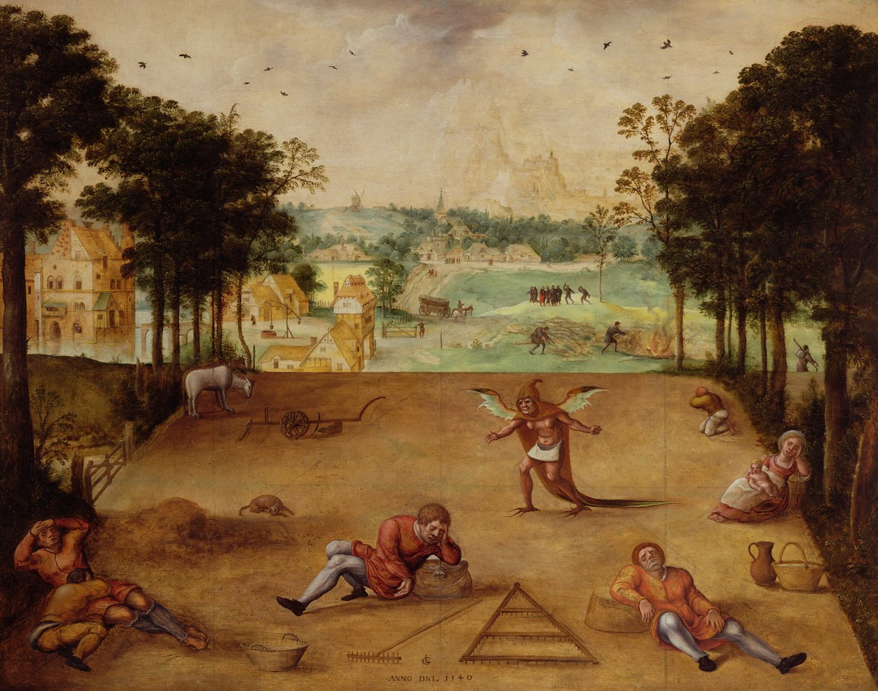 La parábola del trigo y la cizaña, 1540 de Lucas van Gassel