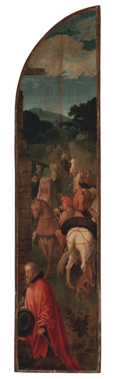 La adoración de los Magos Tríptico (panel derecho) de Lucas van Leyden