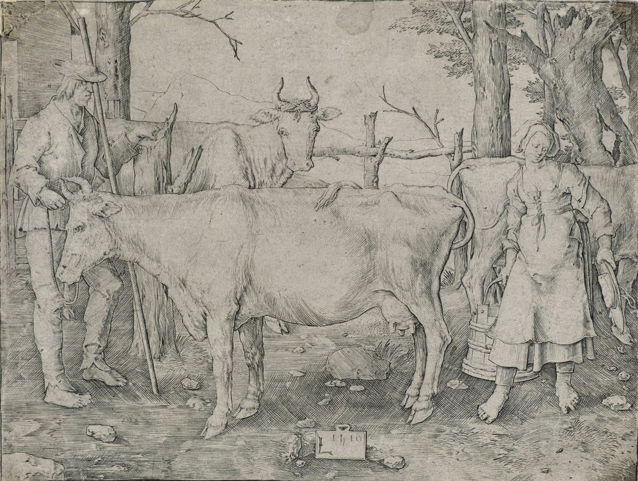 La Lechera, 1510 de Lucas van Leyden