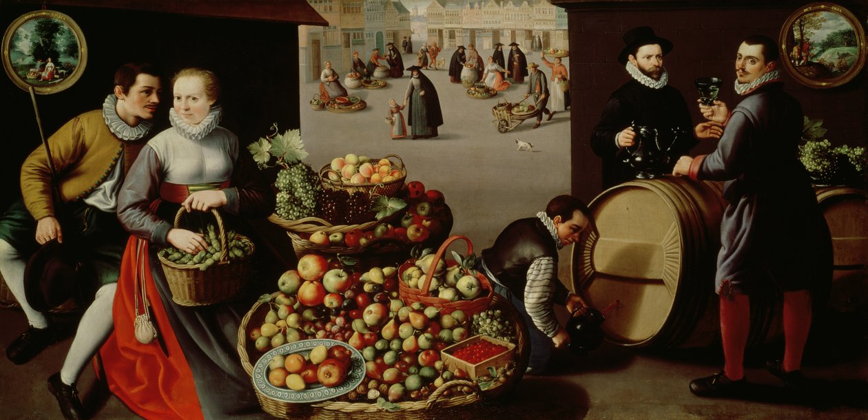 Mercado de frutas de Lucas van Valckenborch