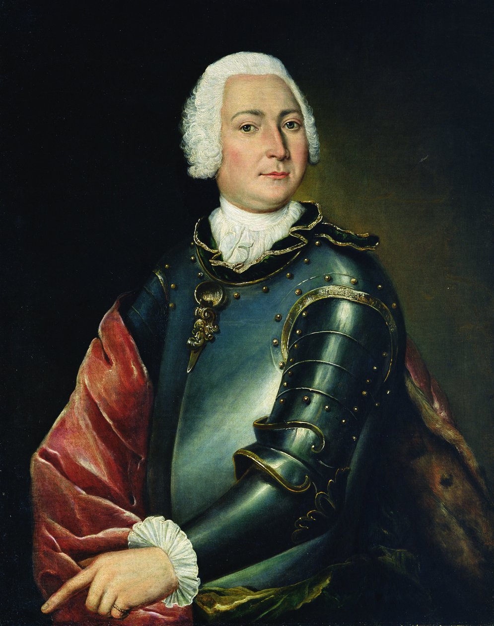 Retrato del Conde Ernst Christoph von Manteuffel de Lucas Conrad Pfanzelt