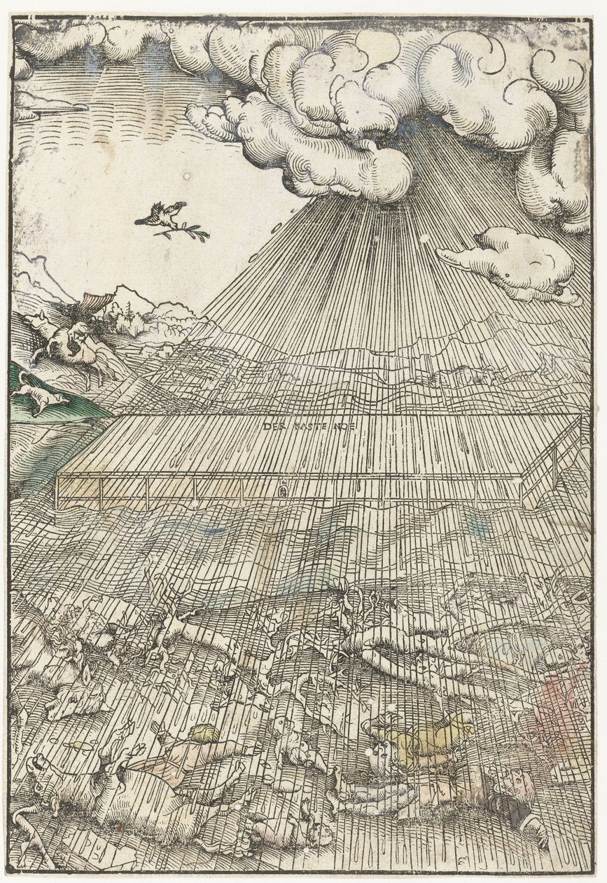 El diluvio y el arca de Noé de Lucas Cranach