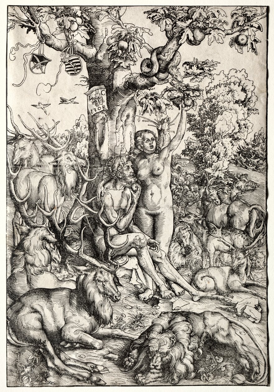 Adán y Eva en el Paraíso de Lucas Cranach