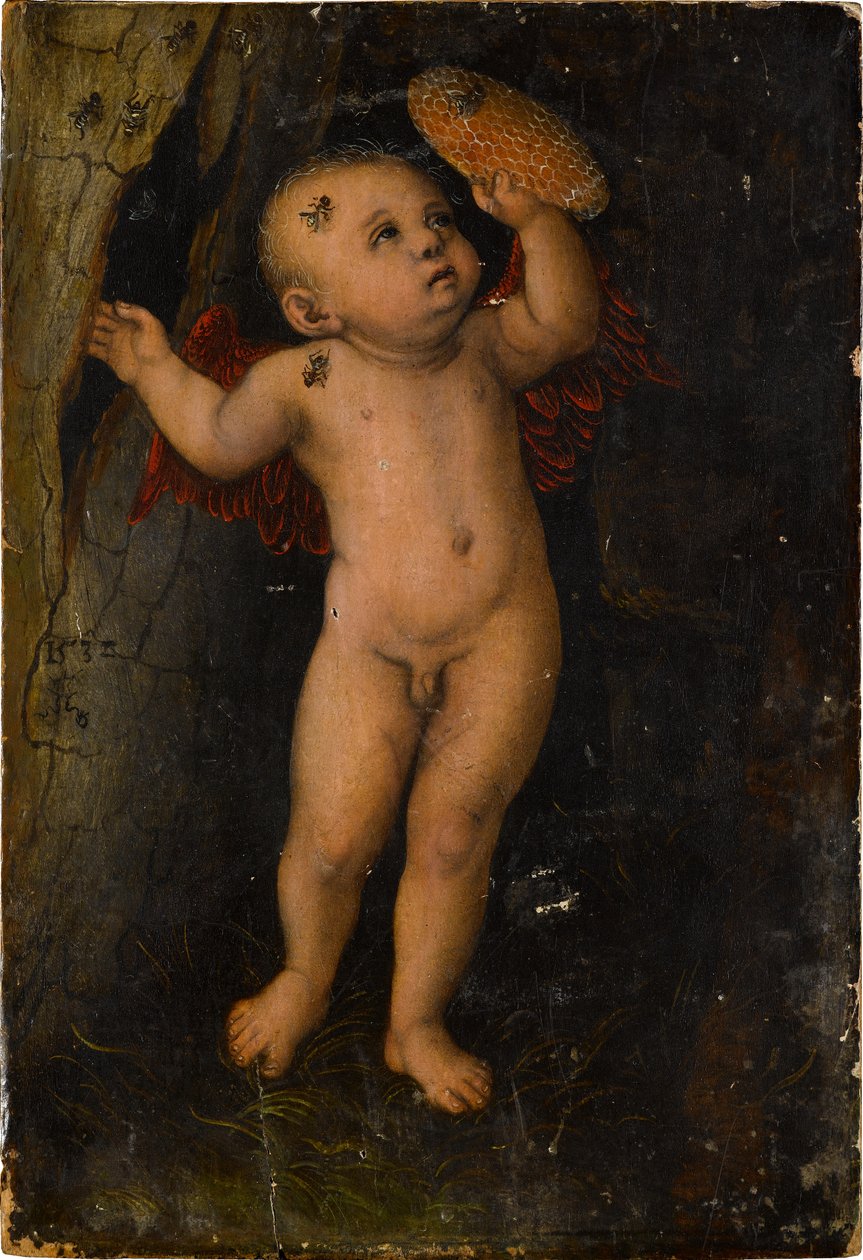 Amor als Honigdieb (Fragment) de Lucas Cranach