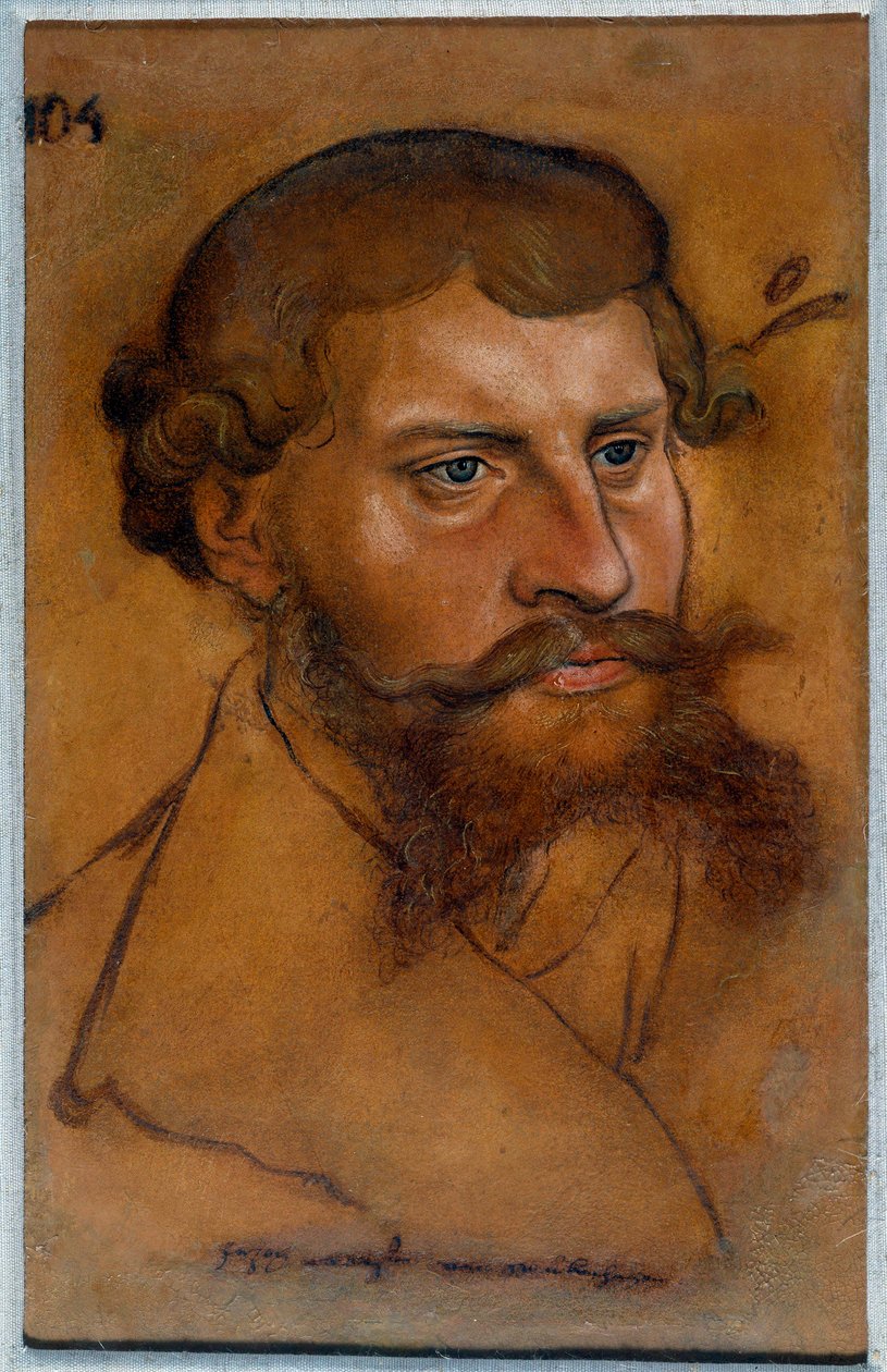 Retrato del Duque Ernesto IV de Sajonia, Príncipe de la Reforma, dibujo de Lucas Cranach el Viejo de Lucas Cranach