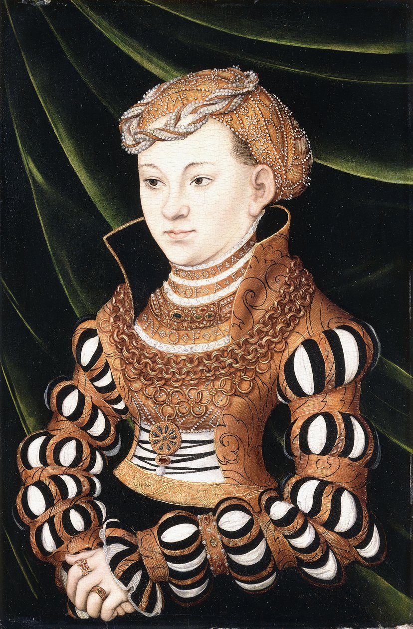 Retrato de la Princesa Margarita von Sachsen de Lucas Cranach