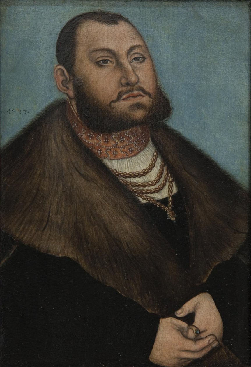 Retrato del Elector Juan Federico el Magnánimo de Sajonia (1503-1554) de Lucas Cranach d.Æ.