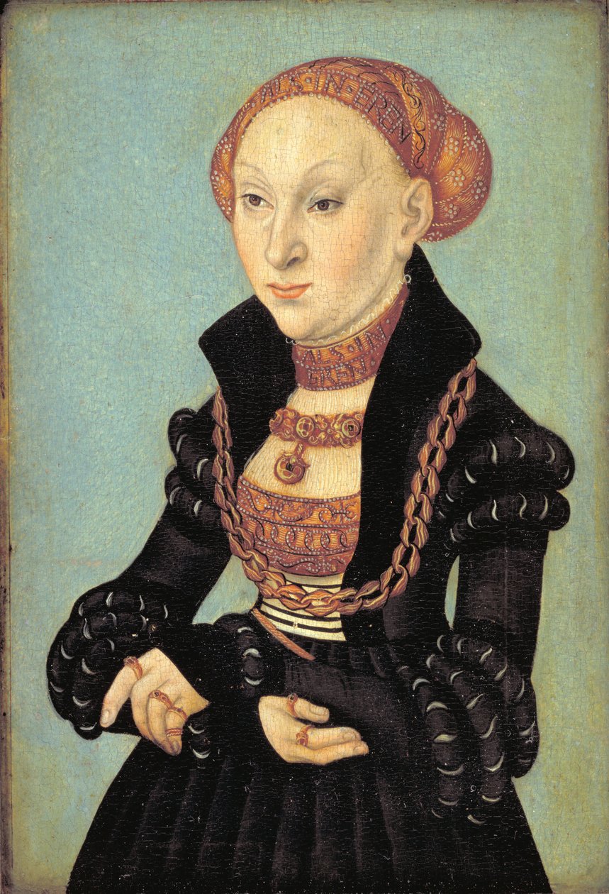 Retrato de la Electora Sibyl de Sajonia (1510-1569) de Lucas Cranach d.Æ.
