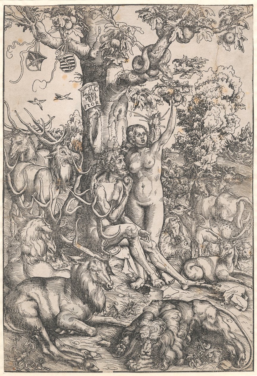 La caída del hombre de Lucas Cranach d.Æ.