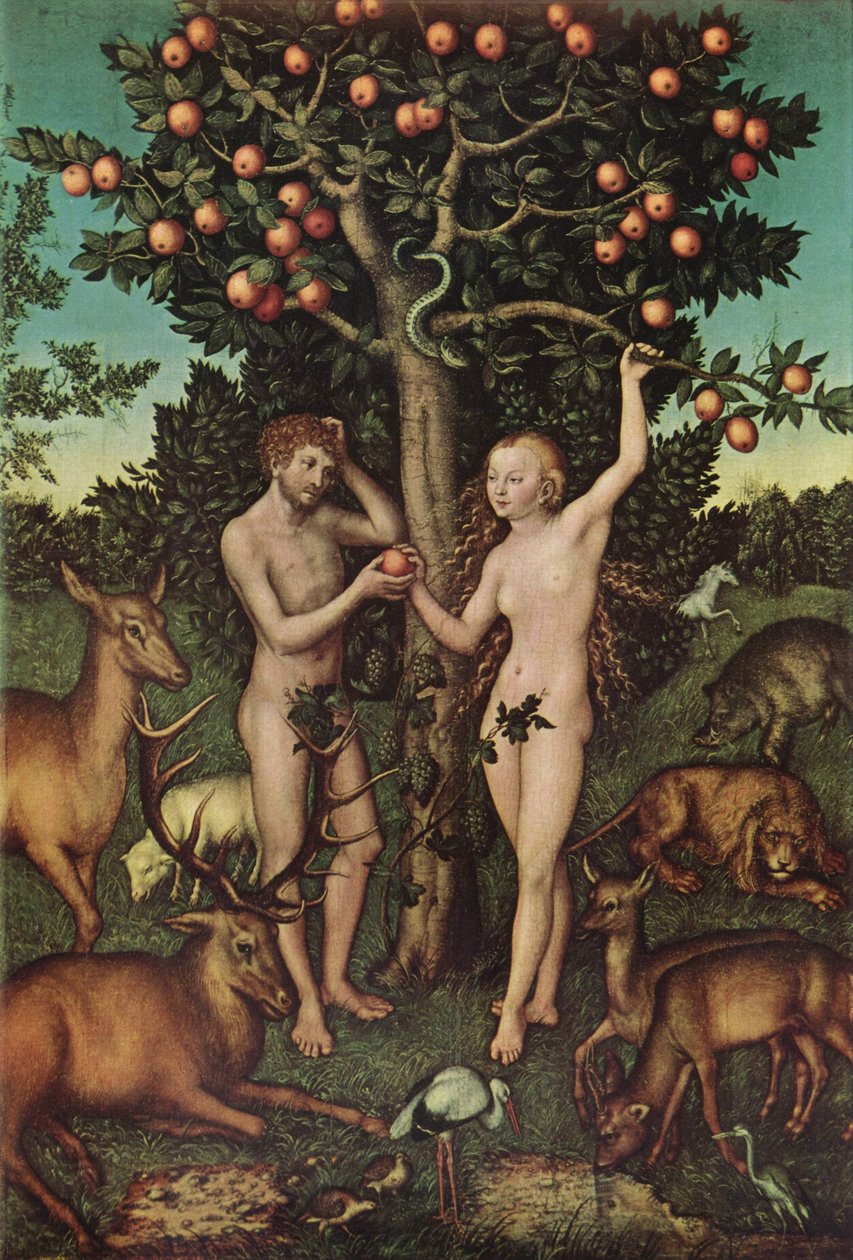 Adán y Eva de Lucas Cranach the Elder