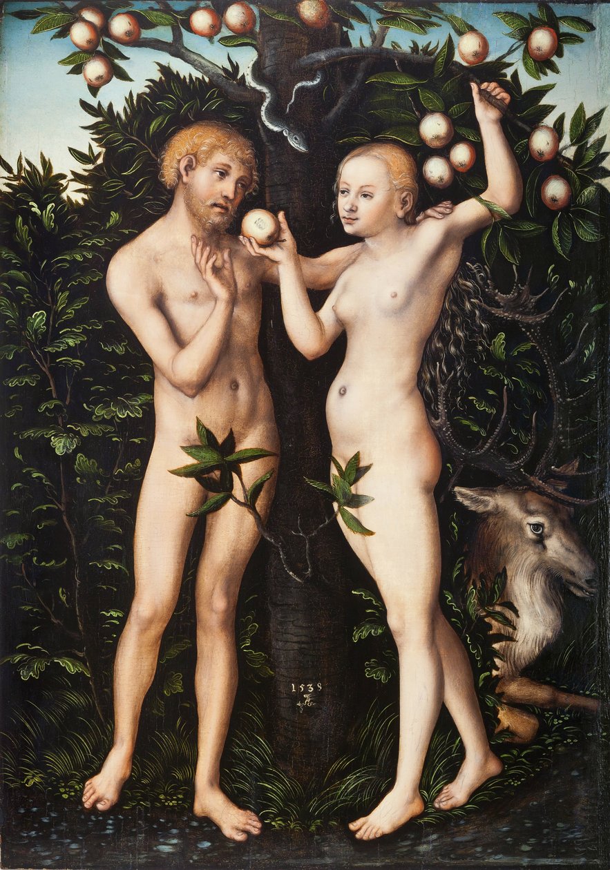 Adán y Eva de Lucas Cranach the Elder