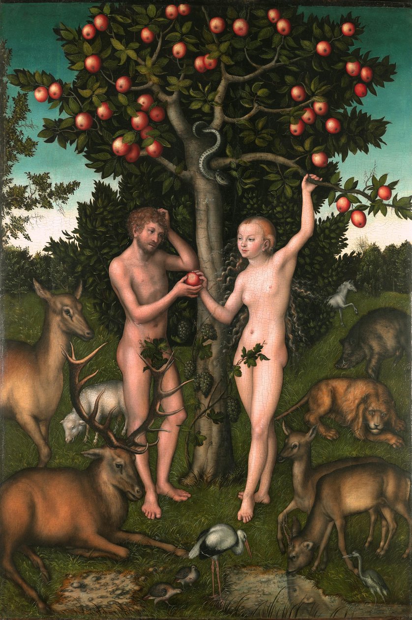 Adán y Eva de Lucas Cranach the Elder