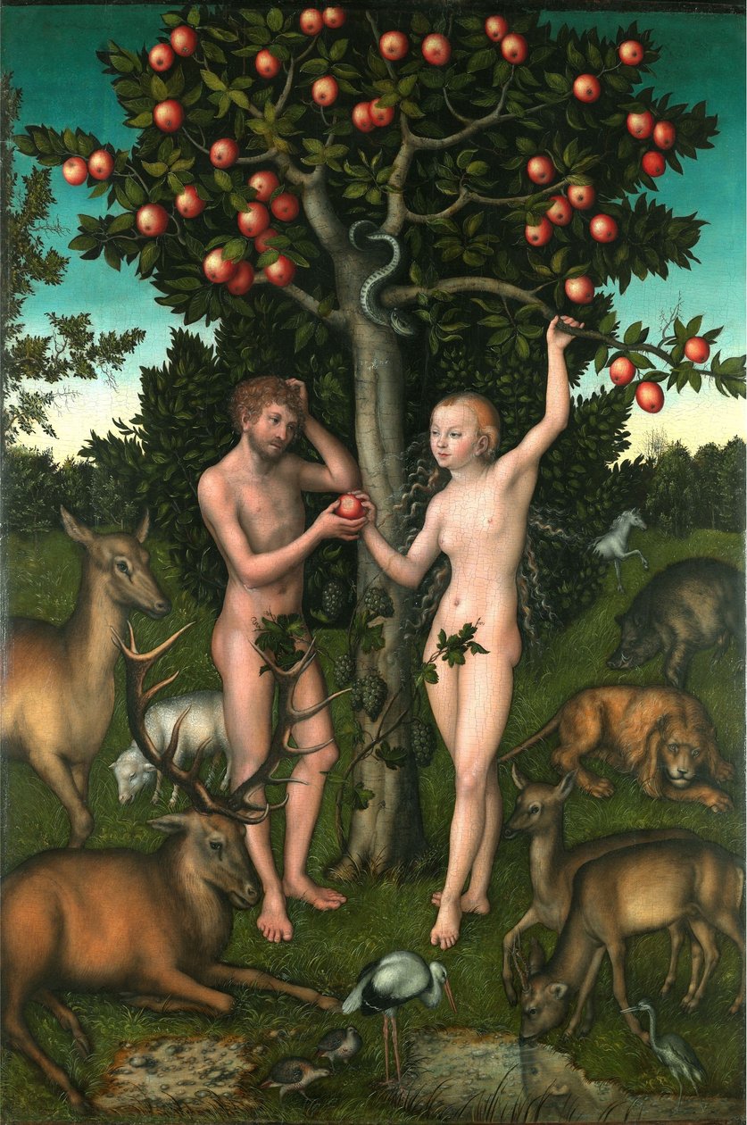 Adán y Eva de Lucas Cranach the Elder