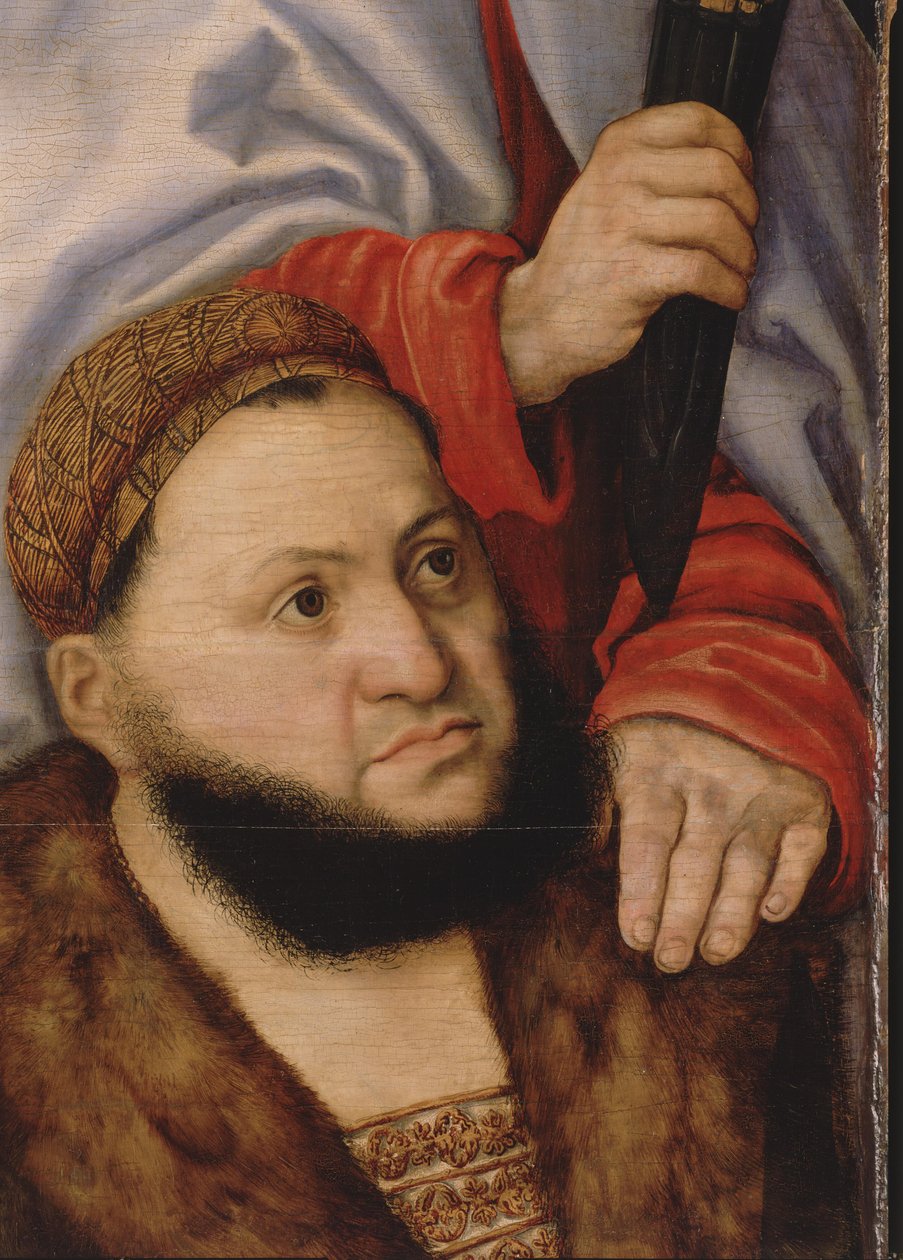 Retablo de la Virgen, o también llamado Retablo de los Príncipes [ala izquierda]. de Lucas Cranach the Elder