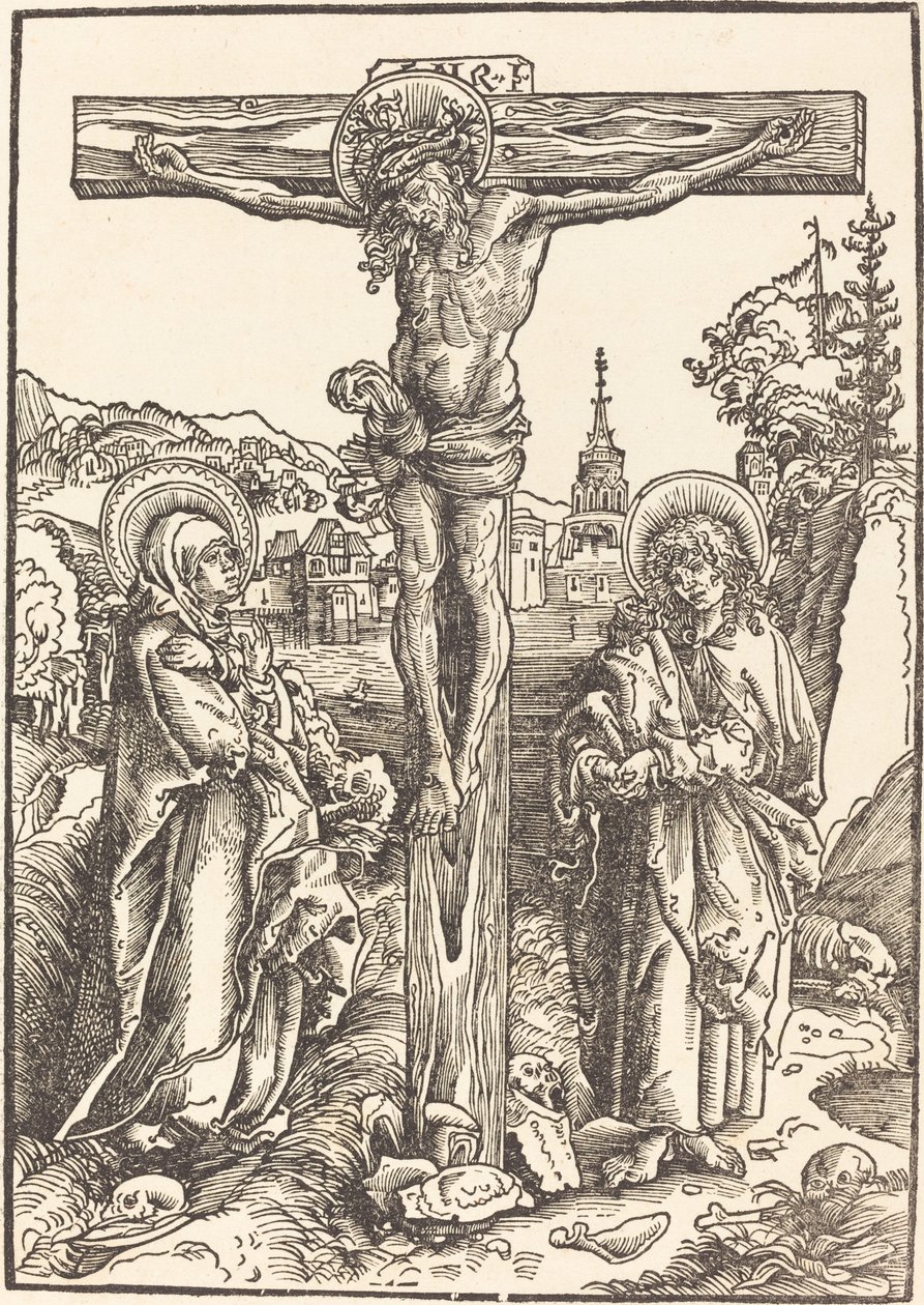 Cristo en la Cruz Entre la Virgen y San Juan de Lucas Cranach the Elder