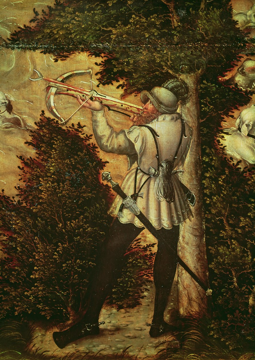 Ballestero apuntando, detalle de 