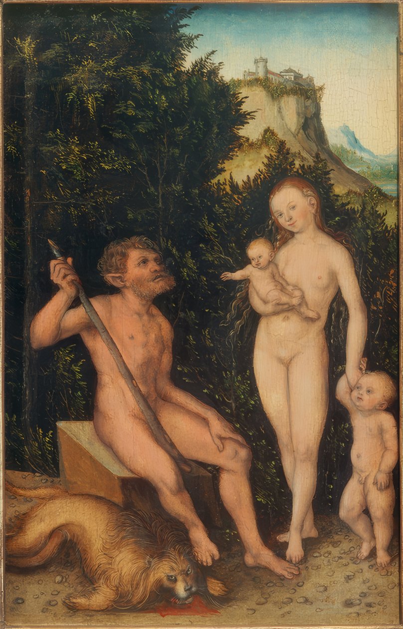 Familia de los hombres naturales de Lucas Cranach the Elder