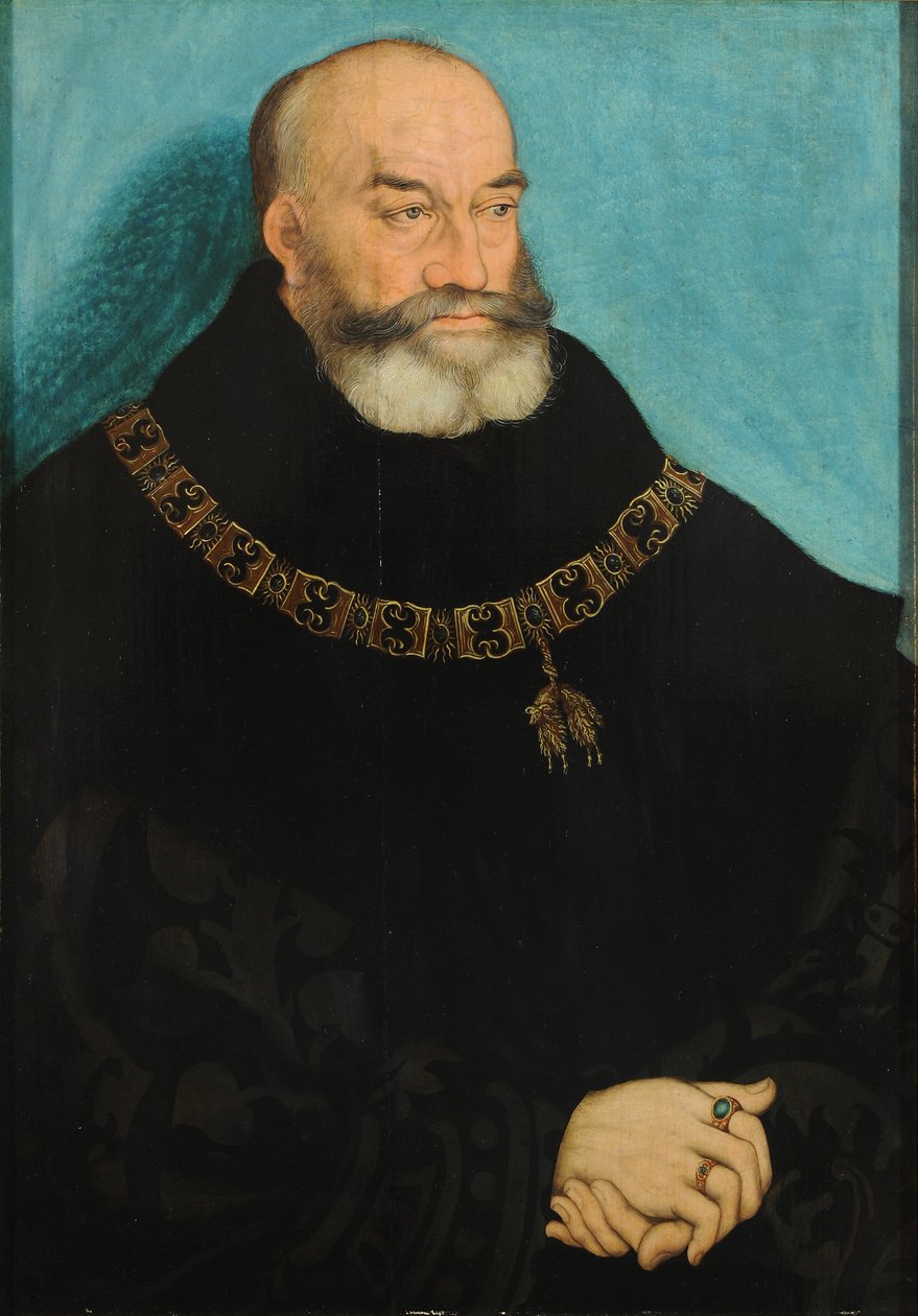 Alemán: Retrato de Jorge el Barbudo, Duque de Sajonia Retrato de Jorge el Barbudo, Elector de Sajonia (1471-1539) de Lucas Cranach the Elder