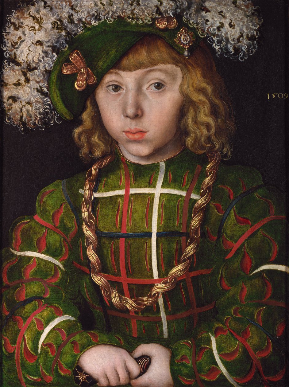Alemán: Retrato de Johann Friedrich I, el Magnánimo Retrato de Johann Friedrich el Magnánimo de Lucas Cranach the Elder