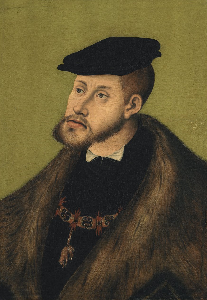 Alemán: Bildnis Kaiser Karls V. Retrato del emperador Carlos V de Lucas Cranach the Elder