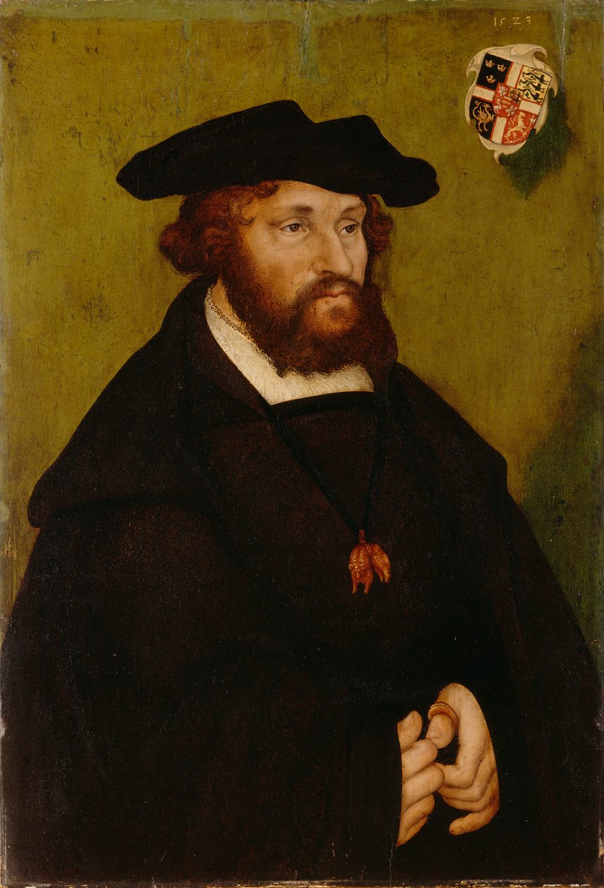 Alemán: Bildnis König Christians II. von Dänemark Retrato del rey Cristián II de Dinamarca de Lucas Cranach the Elder
