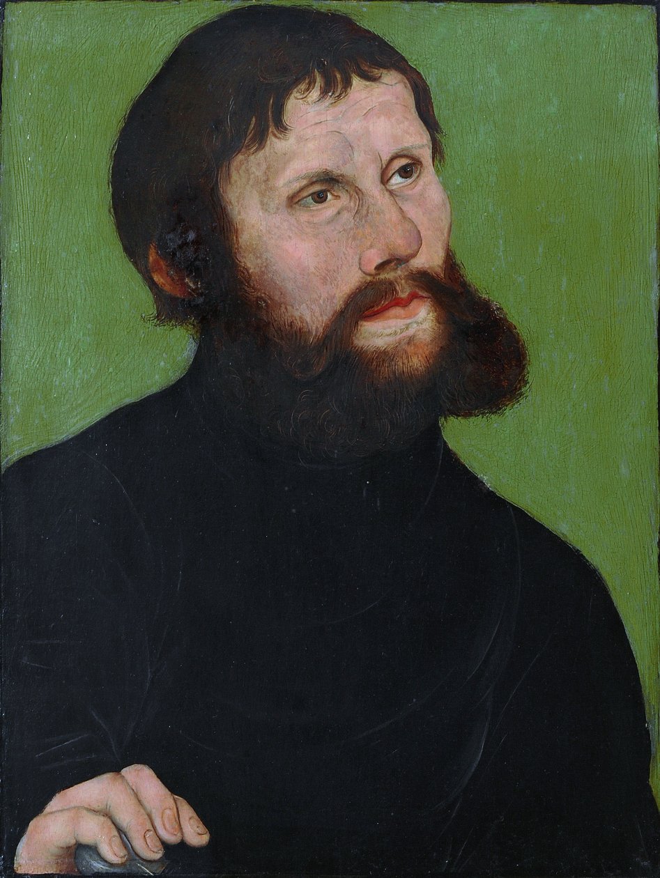 Alemán: Retrato de Lutero como Junker Jörg Martín Lutero como "Junker Jörg". de Lucas Cranach the Elder