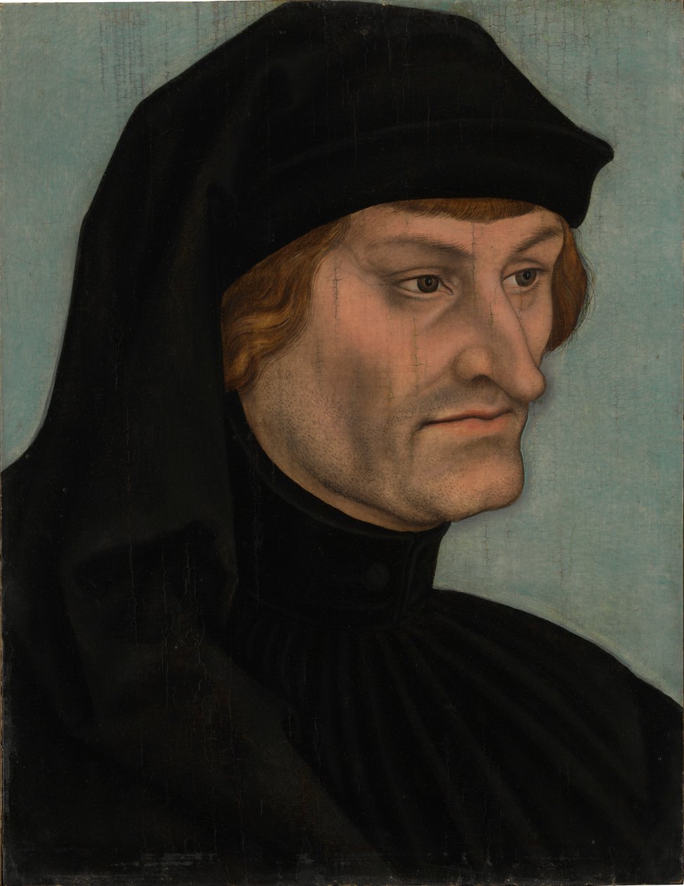 Alemán: Bildnis des Rudolph Agricola Retrato de Rudolph Agricola o Retrato de Johannes Geiler von Kaysersberg de Lucas Cranach the Elder