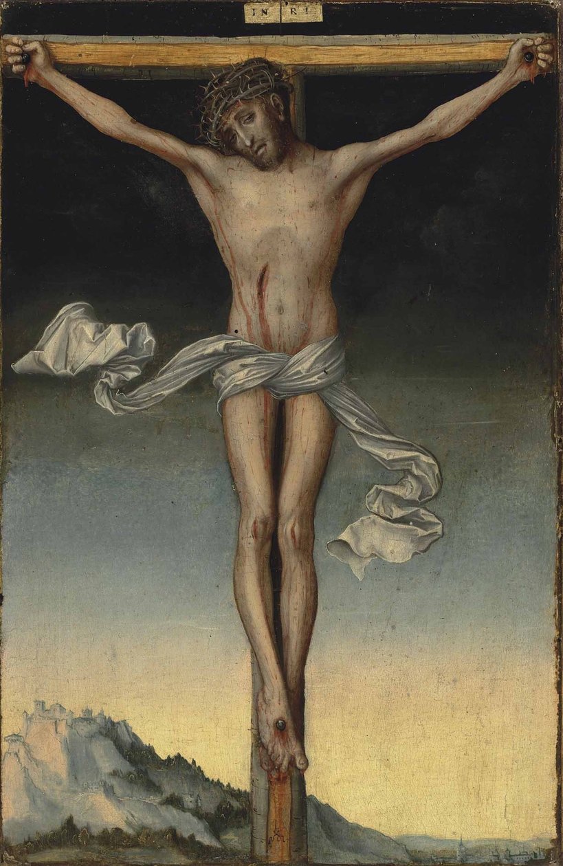 Alemán: Christus am Kreuz Cristo en la Cruz de Lucas Cranach the Elder