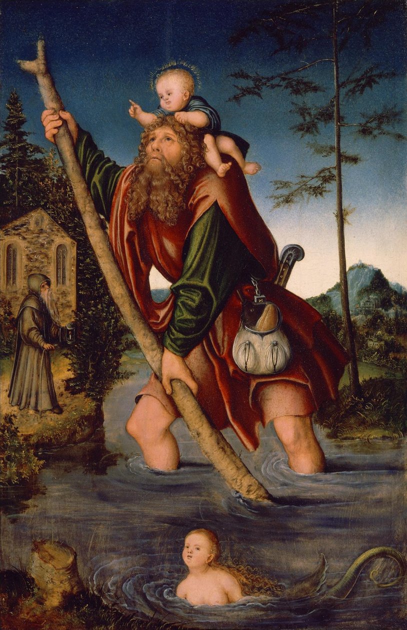 Alemán: Der heilige Christophorus Saint Christopher de Lucas Cranach the Elder