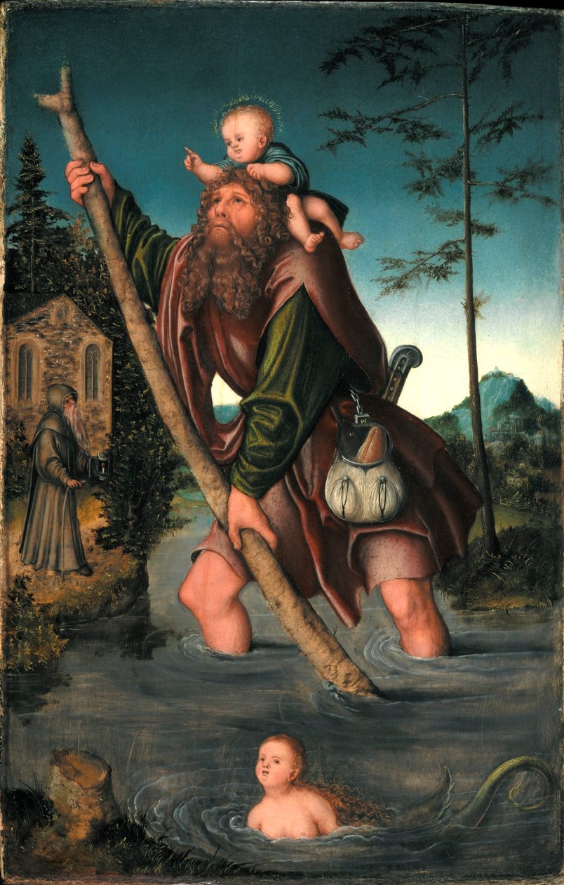 Alemán: Der heilige Christophorus Saint Christopher de Lucas Cranach the Elder