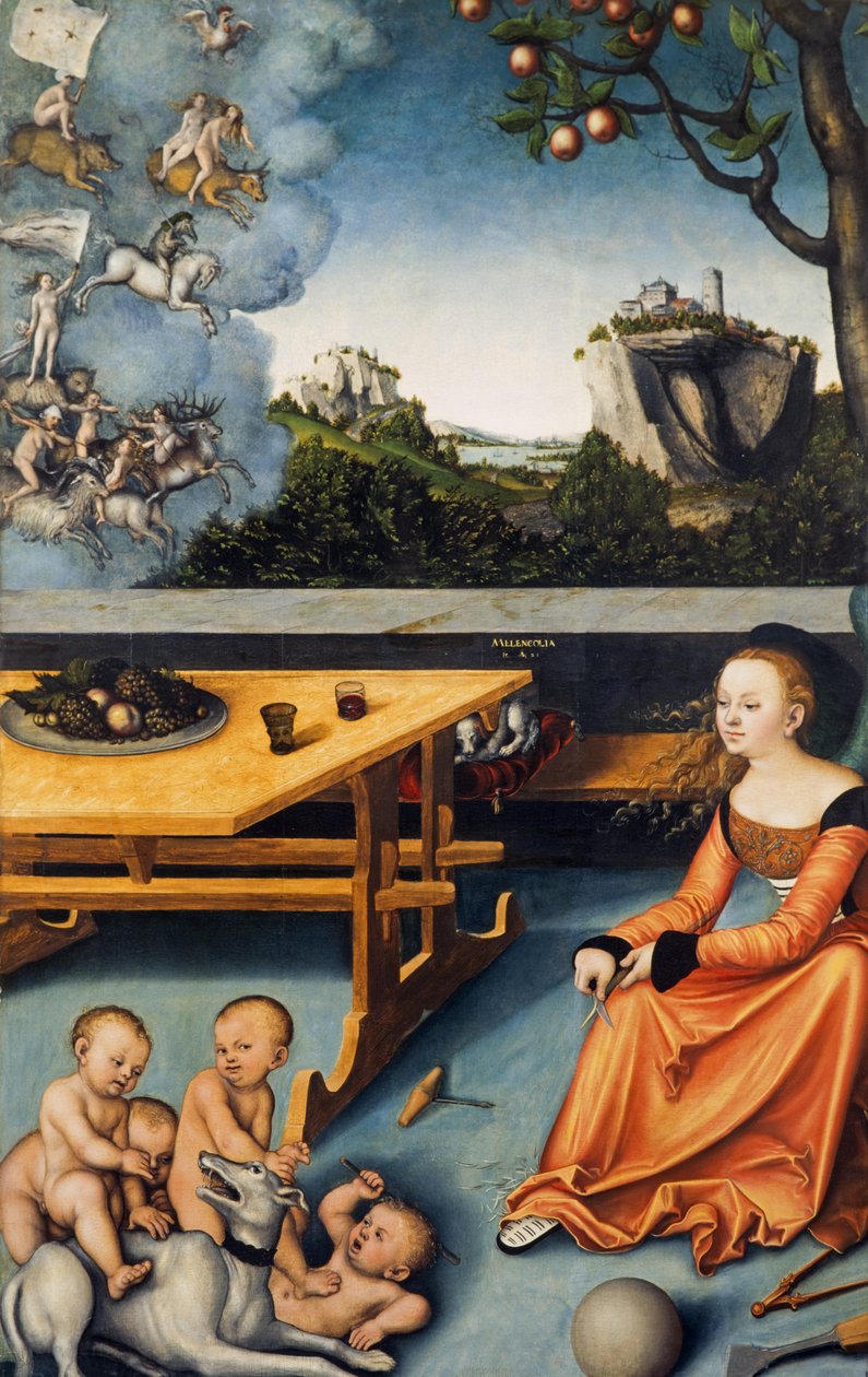 Alemán: Die Melancholie Una alegoría de la melancolía de Lucas Cranach the Elder