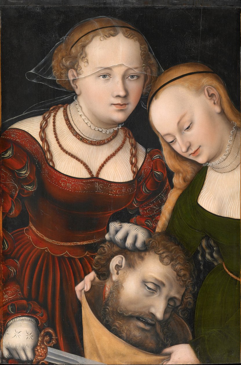 Alemán: Judith mit dem Haupt des Holofernes und einer Dienerin Judith with the head of Holofernes and a servant de Lucas Cranach the Elder