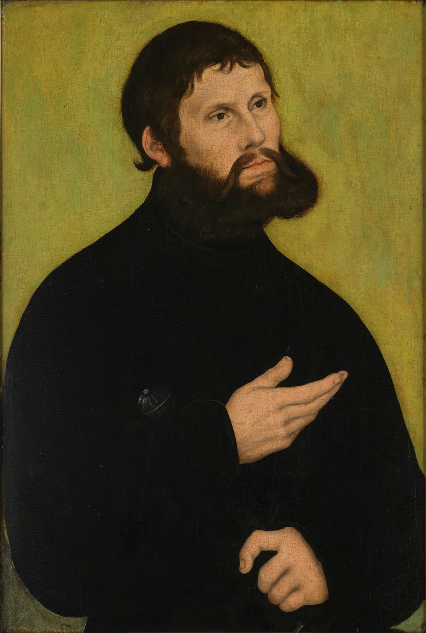 Alemán: Martin Luther als Junker Jörg Retrato de Martín Lutero como Junker Jörg de Lucas Cranach the Elder